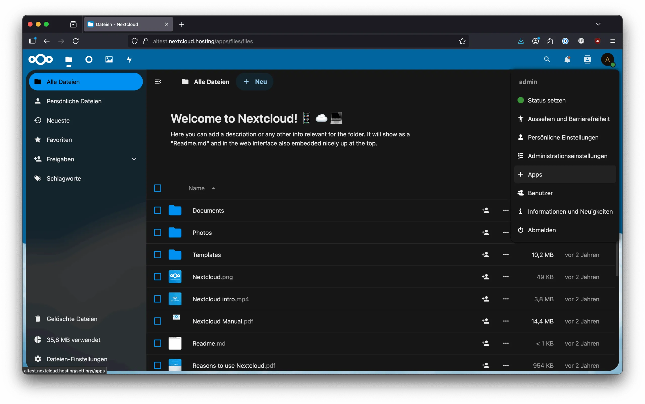 Nextcloud AI Setup Schritt 1