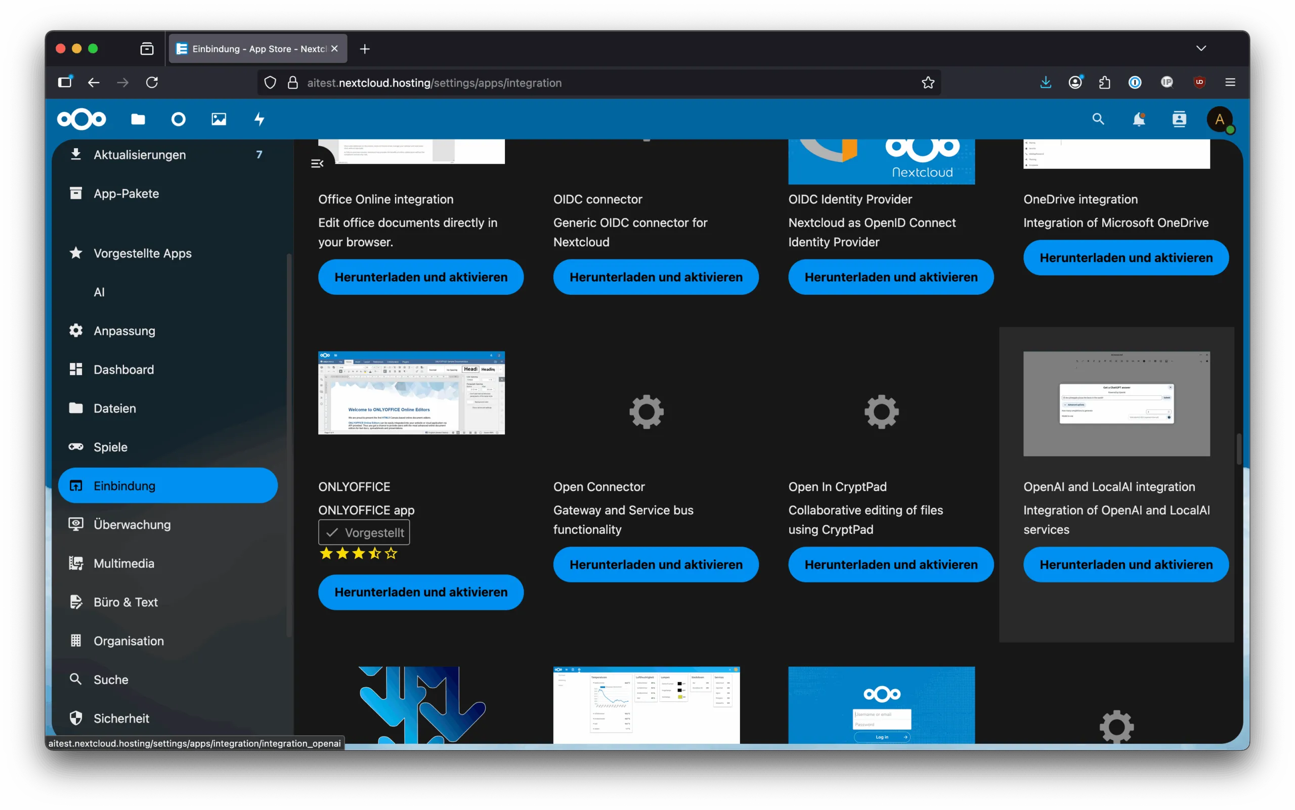 Nextcloud AI Setup Schritt 2