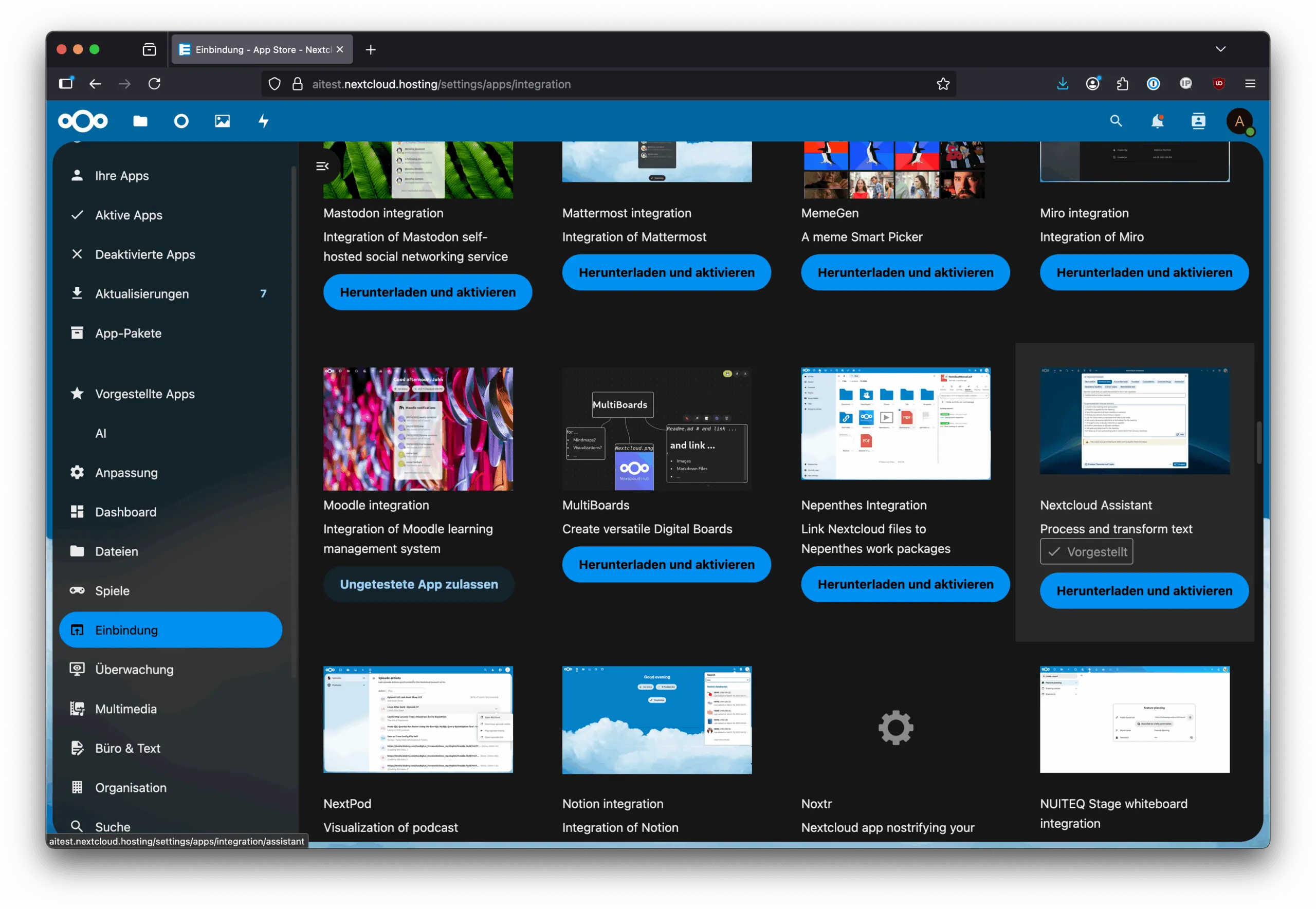 Nextcloud AI Setup Schritt 3